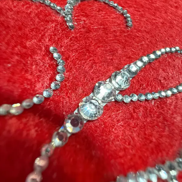 close up image of rhinestone art sparkle